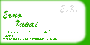 erno kupai business card